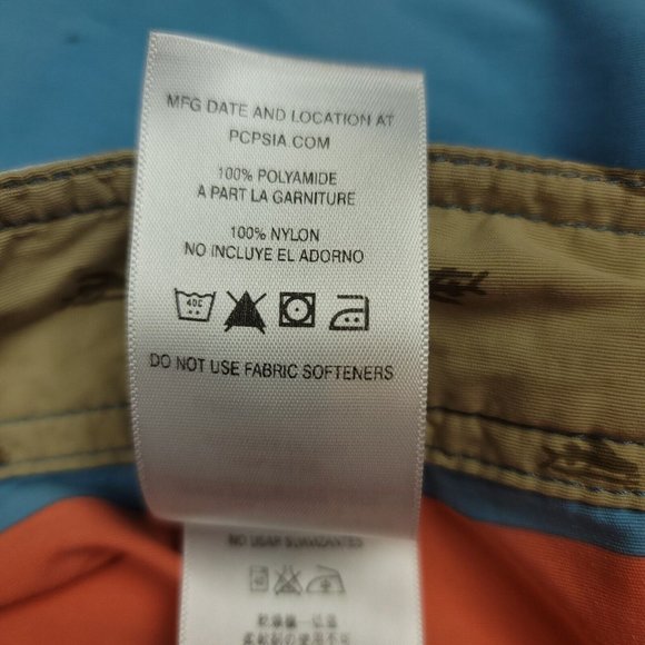 Patagonia Mens‎ 40 Wavefarer Striped Board Shorts Orange Blue Swim Style 86620 - Picture 7 of 12